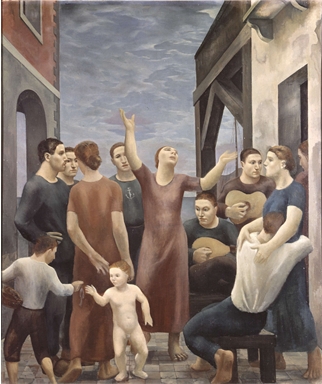 Ubaldo Oppi, I pescatori di santo Spiriro, 1924