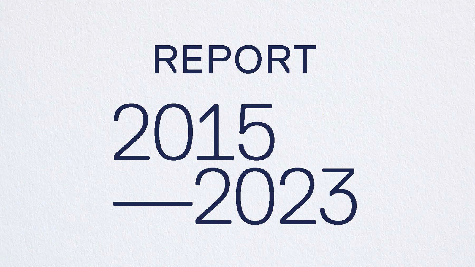Report 2015–2023 Galleria Nazionale
